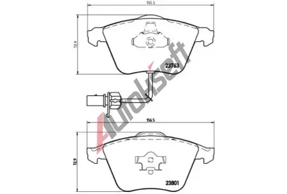 BREMBO Sada brzdovch destiek - kotouov brzda BRE P85084, P 85 084