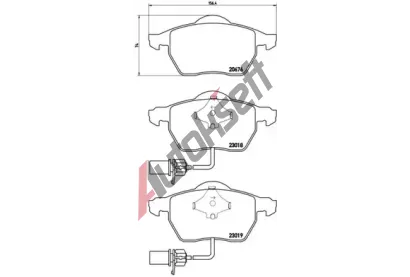 BREMBO Sada brzdovch destiek - kotouov brzda BRE P85085, P 85 085