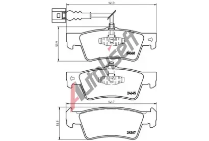 BREMBO Sada brzdovch destiek - kotouov brzda BRE P85091, P 85 091