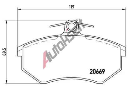 BREMBO Sada brzdovch destiek - kotouov brzda BRE P85092, P 85 092