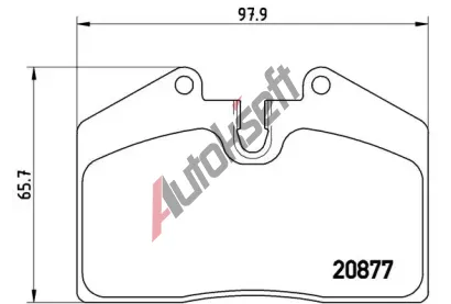 BREMBO Sada brzdovch destiek BRE P85094, P 85 094