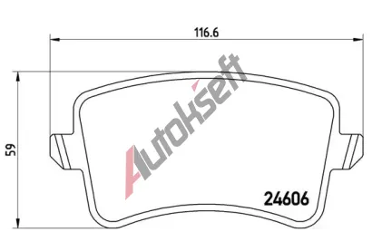 BREMBO Sada brzdovch destiek - kotouov brzda BRE P85099, P 85 099