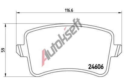 BREMBO Sada brzdovch destiek - kotouov brzda BRE P85100, P 85 100