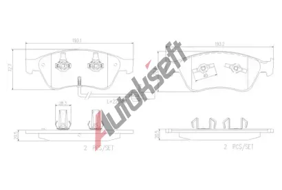 BREMBO Sada brzdovch destiek - kotouov brzda BRE P85102, P 85 102