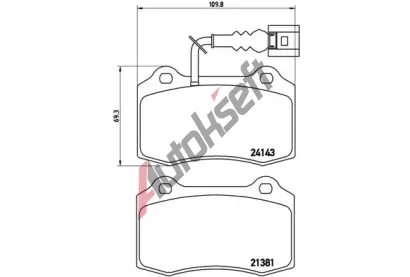 BREMBO Sada brzdovch destiek - kotouov brzda BRE P85104, P 85 104