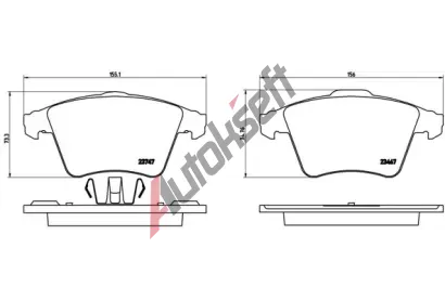 BREMBO Sada brzdovch destiek - kotouov brzda BRE P85106, P 85 106