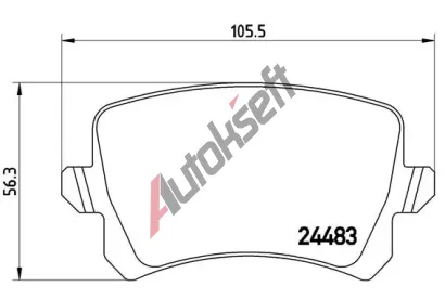 BREMBO Sada brzdovch destiek - kotouov brzda BRE P85108, P 85 108