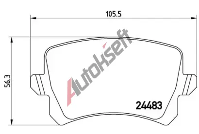 BREMBO Sada brzdovch destiek - kotouov brzda BRE P85109, P 85 109