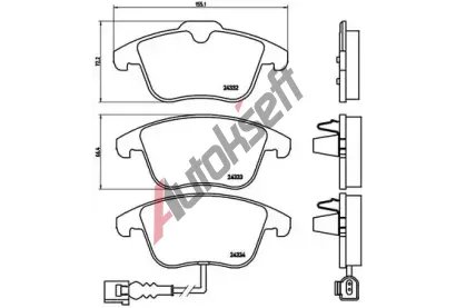 BREMBO Sada brzdovch destiek - kotouov brzda BRE P85112, P 85 112