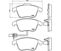 BREMBO Sada brzdovch destiek - kotouov brzda ‐ BRE P85113