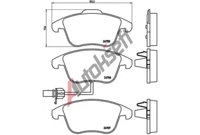 BREMBO Sada brzdovch destiek - kotouov brzda BRE P85113, P 85 113