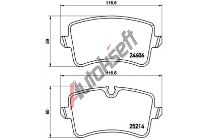 BREMBO Sada brzdovch destiek BRE P85118, P 85 118