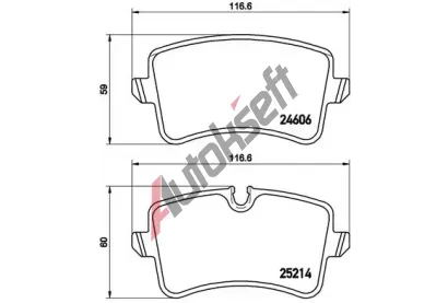 BREMBO Sada brzdovch destiek BRE P85119, P 85 119