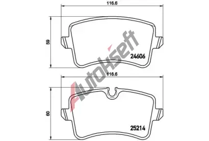 BREMBO Sada brzdovch destiek BRE P85120, P 85 120