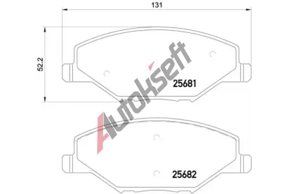 BREMBO Sada brzdovch destiek BRE P85121, P 85 121
