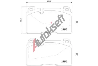 BREMBO Sada brzdovch destiek BRE P85123, P 85 123