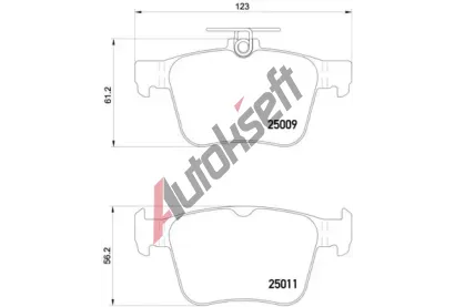 BREMBO Sada brzdovch destiek BRE P85124, P 85 124