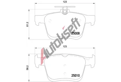 BREMBO Sada brzdovch destiek BREMBO XTRA LINE BRE P 85 125X, BRE P85125X