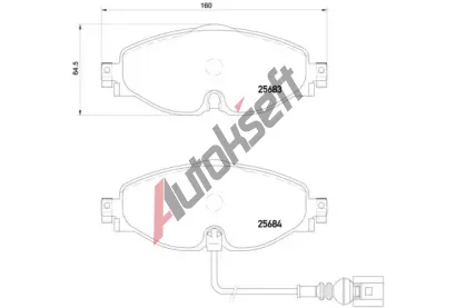 BREMBO Sada brzdovch destiek BREMBO XTRA LINE BRE P 85 126X, BRE P85126X