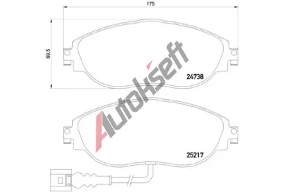 BREMBO Sada brzdovch destiek BRE P85131, P 85 131