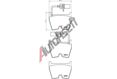 BREMBO Sada brzdovch destiek BRE P 85 132, BRE P85132