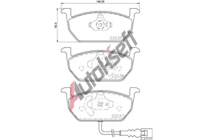 BREMBO Sada brzdovch destiek DIRECTIONAL BRAKE PADS BRE P85137, BRE P 85 137