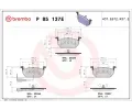 Sada brzdov�ch desti�ek&nbsp;BREMBO&nbsp;&dash;&nbsp;BRE P85137E