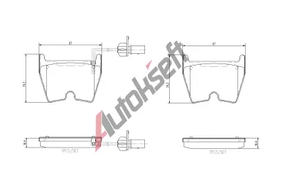 BREMBO Sada brzdovch destiek BRE P85138, P 85 138