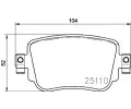 Sada brzdovch destiek BREMBO ‐ BRE P85140