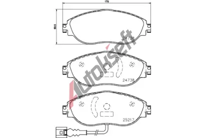 BREMBO Sada brzdovch destiek BREMBO XTRA LINE BRE P 85 144X, BRE P85144X