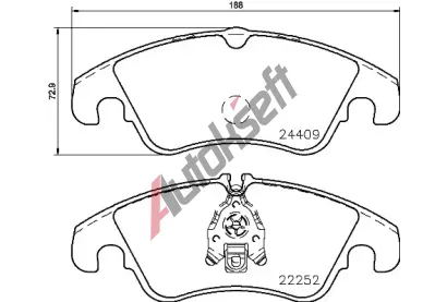 BREMBO Sada brzdovch destiek BRE P 85 145, BRE P85145