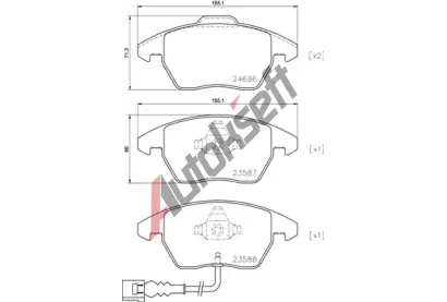 BREMBO Sada brzdovch destiek BREMBO XTRA LINE BRE P 85 146X, BRE P85146X