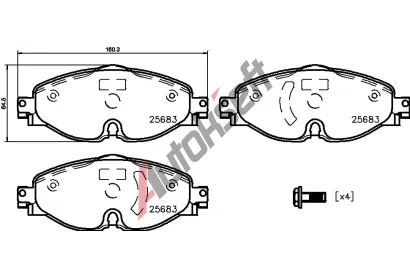BREMBO Sada brzdovch destiek BEYOND LINE - EV BRE P85147E, P 85 147E