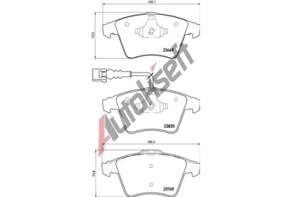 BREMBO Sada brzdovch destiek BRE P85149, BRE P 85 149
