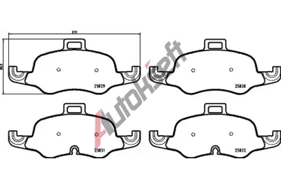BREMBO Sada brzdovch destiek BREMBO XTRA LINE BRE P85160X, BRE P 85 160X