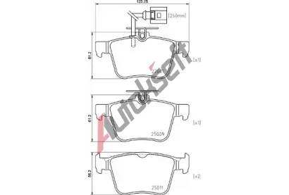 BREMBO Sada brzdovch destiek BRE P85162, BRE P 85 162