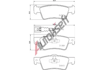 BREMBO Sada brzdovch destiek BRE P 85 163, BRE P85163