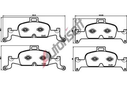 BREMBO Sada brzdovch destiek BRE P 85 164, BRE P85164