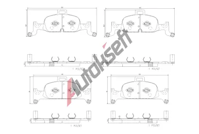 BREMBO Sada brzdov�ch desti�ek XTRA LINE - Ceramic BRE P85164NX, P85164NX