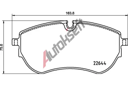 BREMBO Sada brzdovch destiek BRE P85173, P 85 173