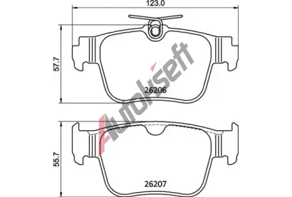 BREMBO Sada brzdovch destiek BRE P85184, P 85 184