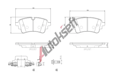BREMBO Sada brzdov�ch desti�ek XTRA LINE - Ceramic BRE P85185NX, P85185NX