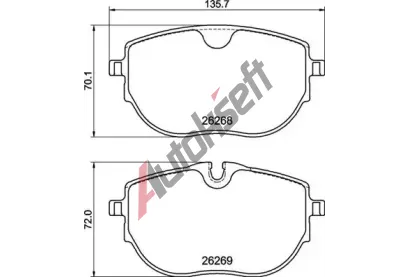 BREMBO Sada brzdovch destiek BRE P85187, P 85 187