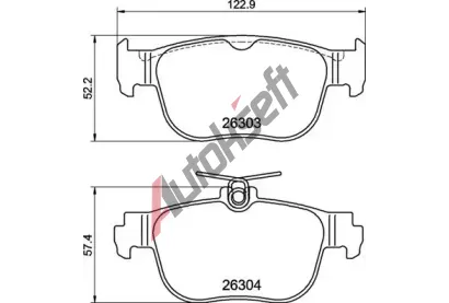 BREMBO Sada brzdovch destiek BRE P85189, P 85 189