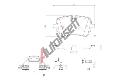 BREMBO Sada brzdovch destiek BRE P85190, P 85 190