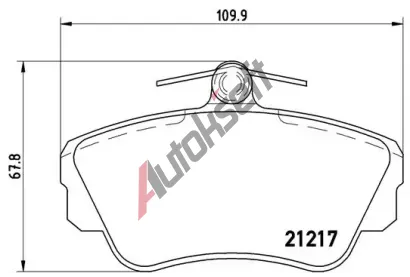 BREMBO Sada brzdovch destiek - kotouov brzda BRE P86010, P 86 010