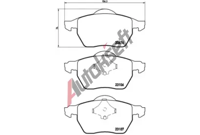 BREMBO Sada brzdovch destiek - kotouov brzda BRE P86015, P 86 015