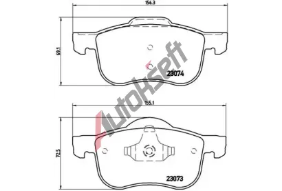 BREMBO Sada brzdovch destiek - kotouov brzda BRE P86016, P 86 016