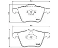 BREMBO Sada brzdovch destiek - kotouov brzda ‐ BRE P86018