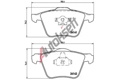 BREMBO Sada brzdovch destiek - kotouov brzda BRE P86018, P 86 018